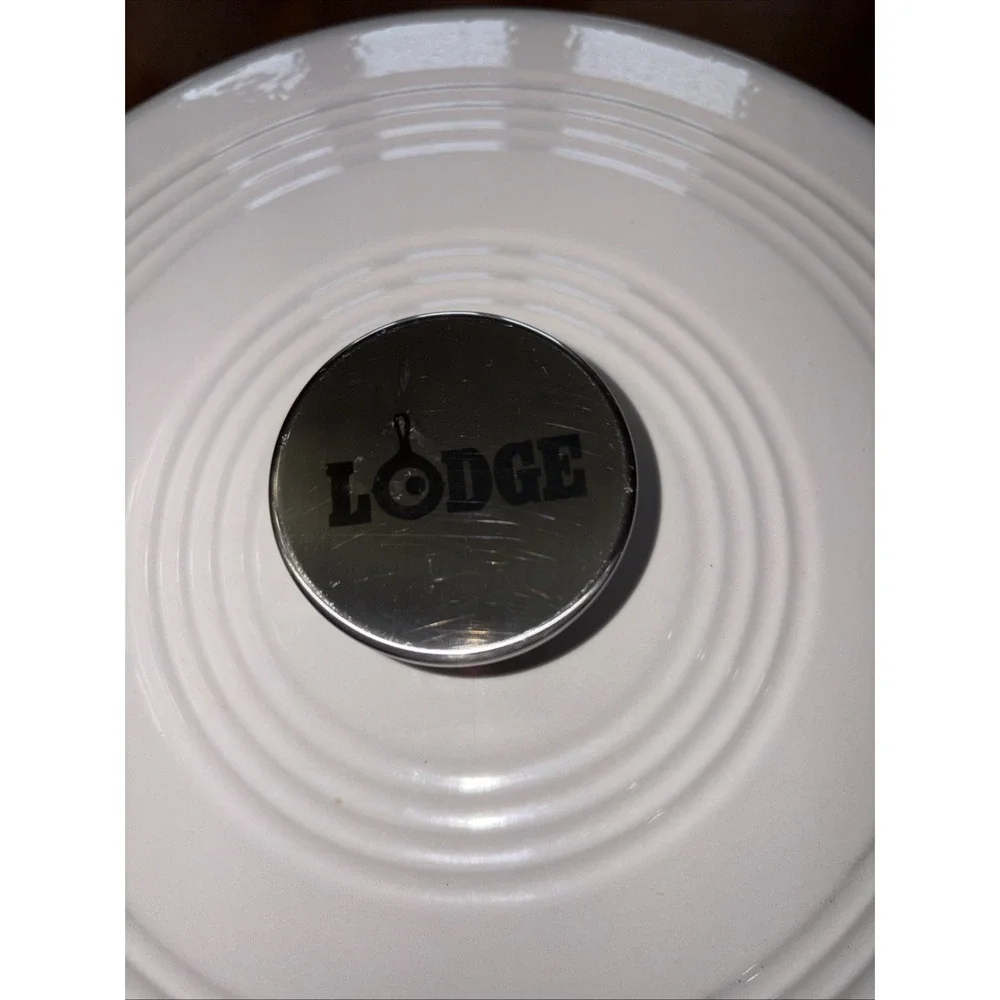 Lodge 7.5 Quart Enameled Cast Iron Dutch Oven with Lid and Dual Handles